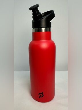 Peloton Red Insulated Water Bottle with Black Cap